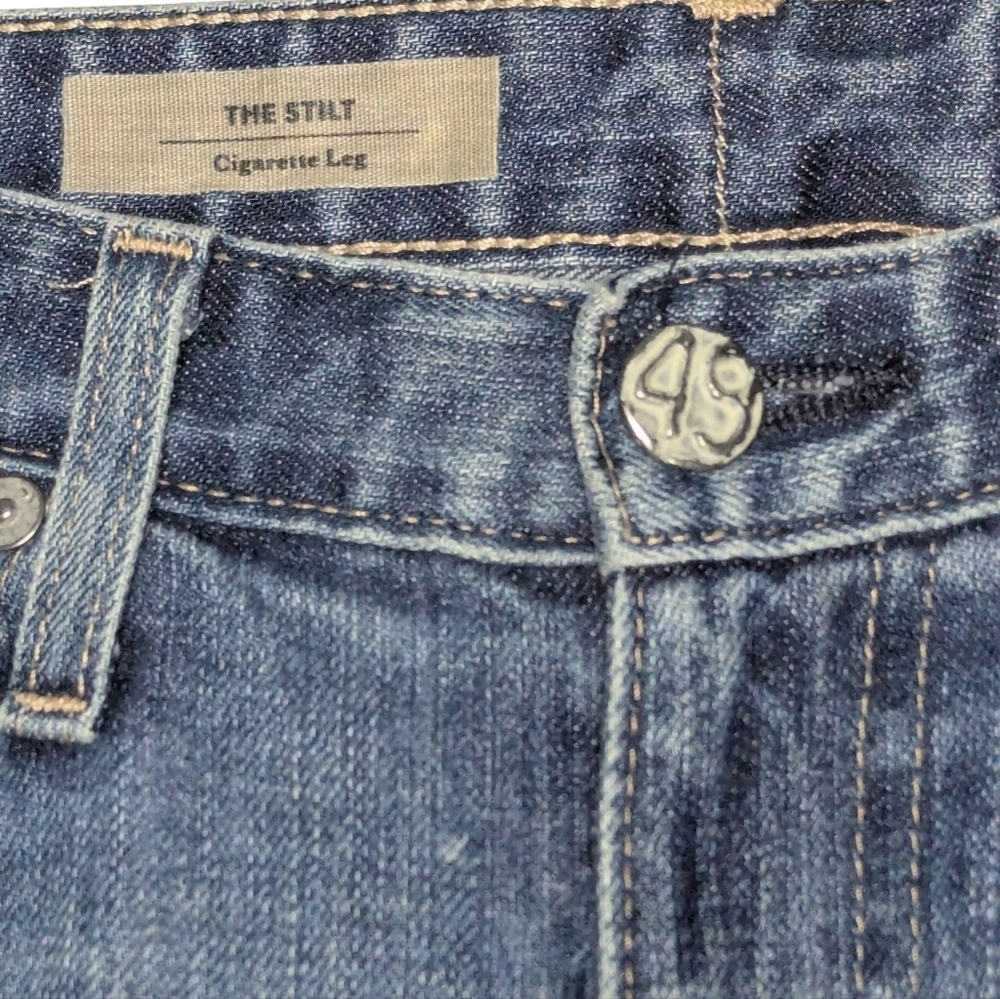 Adriano Goldschmied AG The Stilt Slim Straight Cigarette Jeans 26R Medium Wash - Picture 6 of 11